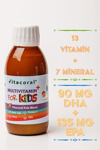 Vitacoral Kids Omega 3 Balık Yağı Şurup 150 ml