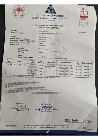 Bomel Omega 3 Balık Yağı Kapsül 1250 mg 2x60 Adet
