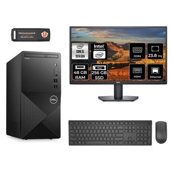 Dell Vostro 3020 N2054VDT3020MTU Dahili Intel UHD Graphics 730 Intel Core i5 13400 48 GB Ram 256 GB SSD Tower FreeDos 23.8 inç Monitörlü Masaüstü Bilgisayar