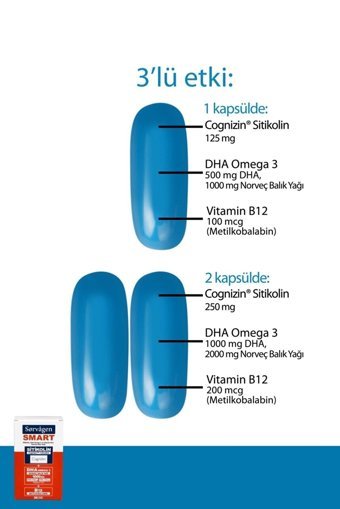 Sorvagen Smart Sitikolin Omega 3 Kapsül 60 Adet