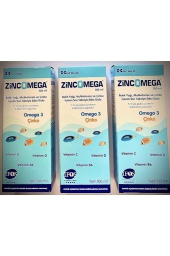Berko Zincomega Omega 3 Balık Yağı Şurup 100 ml 3 Adet