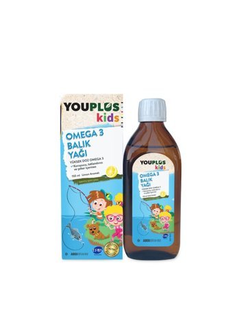 Abdi İbrahim Youplus Kids Omega 3 Balık Yağı Şurup 150 ml