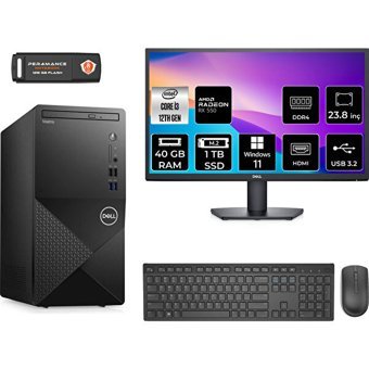 Dell Vostro 3910MT N3563VDT3910MNT1438 Harici Radeon RX 550 Intel Core i3 12100 40 GB Ram 1 TB SSD Tower Windows 11 Pro 23.8 inç Monitörlü Masaüstü Bilgisayar + PER4 BELLEK