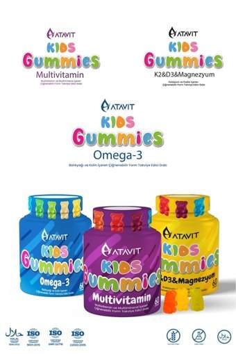 Atavit Kids Gummies Çiğnenebilir Omega 3 Tablet 180 Adet