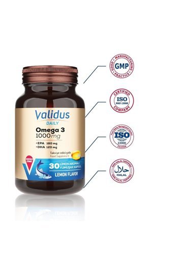 Validus Daily Omega 3 Kapsül 1000 mg 30 Adet