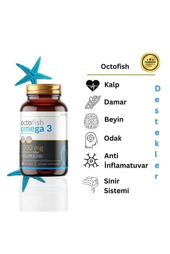 Octofısh Omega 3 Balık Yağı Kapsül 1200 mg 30 Adet