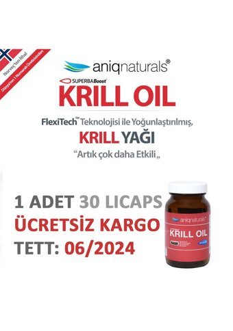 Aniqnaturals Superbaboost Krill Oil Omega 3 Kapsül 1000 mg 30 Adet