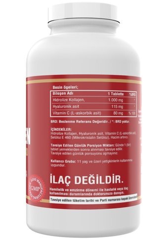 Collagen Hyaluronic Acid Omega 3 Tablet-Kapsül 1000 mg 300+200 Adet