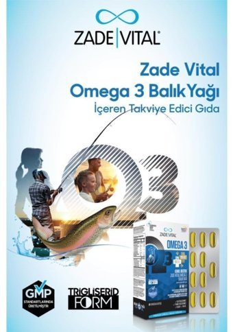 Zade Vital Premium Omega 3 Balık Yağı Kapsül 120 mg 90 Adet