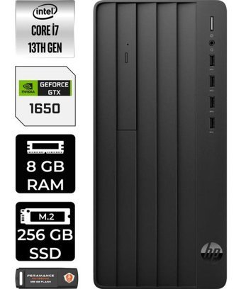 HP Pro Tower 290 G9 8T2X2ESP351 Harici GeForce GTX 1650 Intel Core i7 13700 8 GB Ram 256 GB SSD Tower Windows 11 Home Masaüstü Bilgisayar + PER4 BELLEK