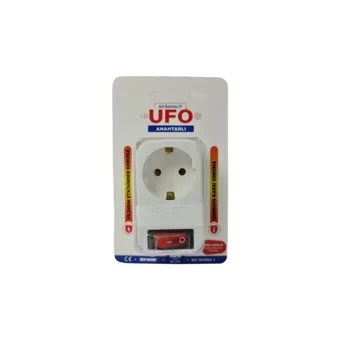 UFO 10201 Tekli Soket Kablosuz Tekli Akım Korumalı Priz
