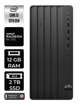 HP Pro Tower 290 G9 8T2X0ES Harici Radeon RX 550 Intel Core i3 13100 12 GB Ram 2 TB SSD Tower Windows 11 Pro Masaüstü Bilgisayar + PER4 BELLEK