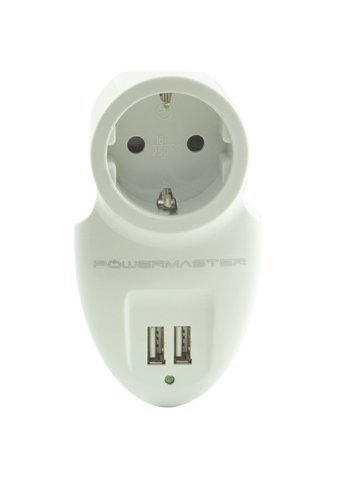 Powermaster 16895 Tekli Soket 2'li USB Kablosuz Tekli Akım Korumalı Priz