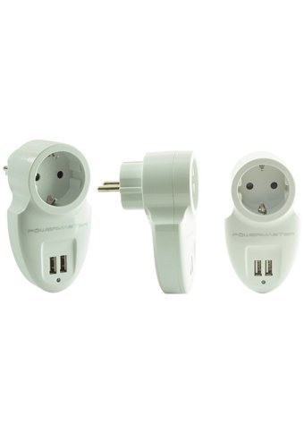 Powermaster 16895 Tekli Soket 2'li USB Kablosuz Tekli Akım Korumalı Priz