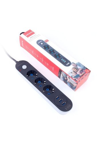 Astoni̇a Aps8360 3'lü Soket 2 metre 3'lü USB Kablolu Tekli 177 J Akım Korumalı Priz