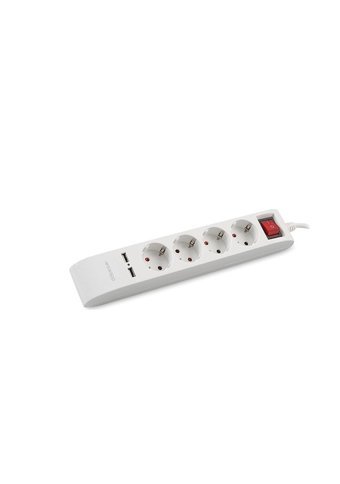 S-Link Spg4-X-4 4'lü Soket 1.5 metre 2'li USB Kablolu Tekli 300 J Akım Korumalı Priz