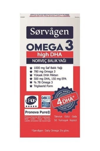 Sorvagen Omega 3 Balık Yağı Kapsül 1000 mg 50 Adet