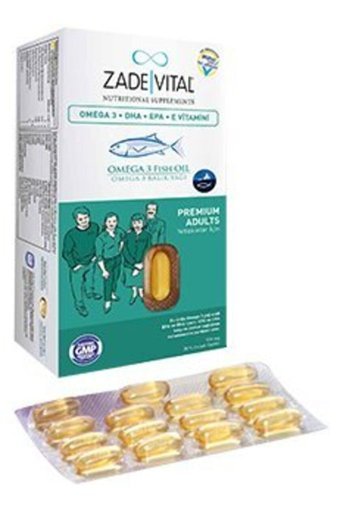 Zade Vital Omega Premium Adults Omega 3 Kapsül 1800 mg 50 Adet