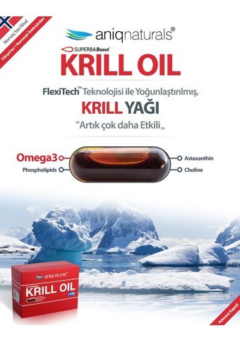 Aniqnaturals Superbaboost Krill Oil Omega 3 Kapsül 1000 mg 3x60 Adet