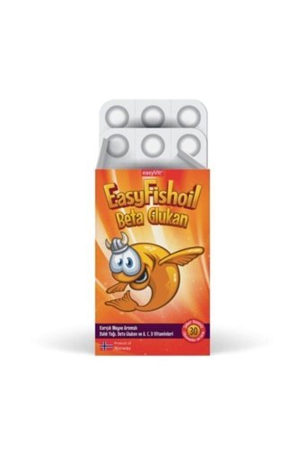 Easyvit Easy Fishoil Beta Glukan Çiğnenebilir Omega 3 Tablet 475 mg 30 Adet