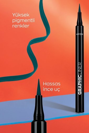 Avon Graphic Suya Dayanıklı Mat Pastel Yeşil Kalem Eyeliner