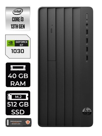 HP Pro Tower 290 G9 8T2X0ES Harici GeForce RTX 3060 Ti Intel Core i3 13100 40 GB Ram 512 GB SSD Tower FreeDos Masaüstü Bilgisayar + PER4 BELLEK