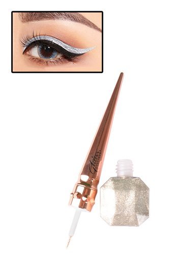 Kelly Pop Glitter Pastel Gümüş Likit Eyeliner