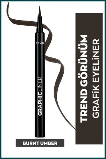 Avon Graphic Suya Dayanıklı Mat Pastel Kahverengi Kalem Eyeliner