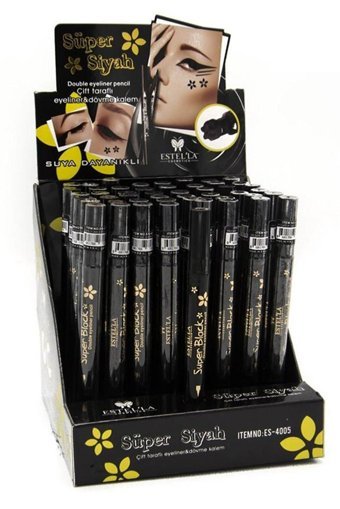 Avokado Çift Taraflı Suya Dayanıklı Mat Pastel Siyah Kalem Eyeliner