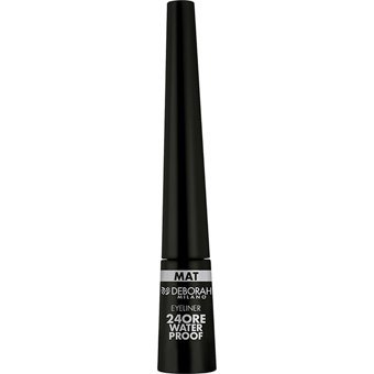 Deborah Milano 24 Ore No:24 Suya Dayanıklı Mat Pastel Siyah Likit Eyeliner