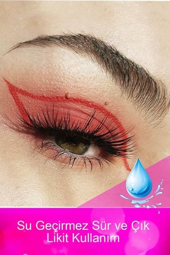Dahaus Suya Dayanıklı Mat Pastel Bordo Likit Eyeliner