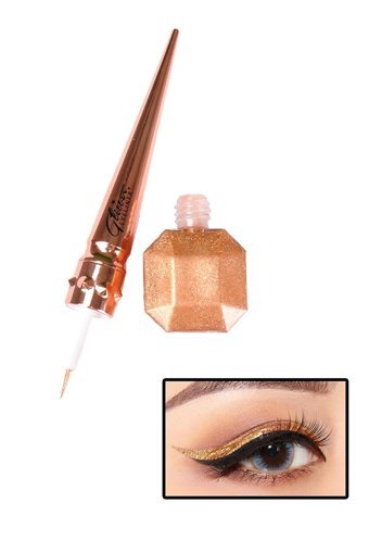 Kelly Pop Suya Dayanıklı Glitter Pastel Altın Likit Eyeliner