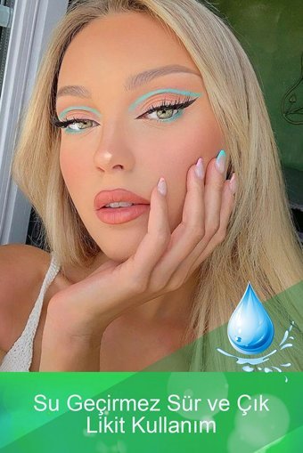 Dahaus Suya Dayanıklı Mat Pastel Yeşil Likit Eyeliner