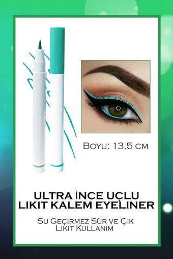 Dahaus Suya Dayanıklı Mat Pastel Yeşil Likit Eyeliner