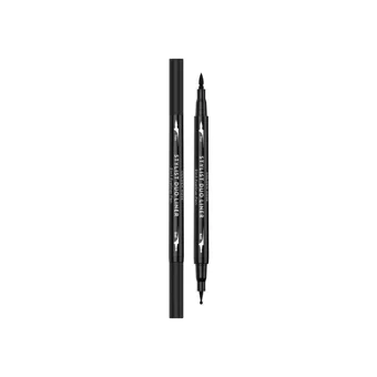 Golden Rose Stylist Duo No:01 Çift Taraflı Suya Dayanıklı Mat Pastel Siyah Kalem Eyeliner