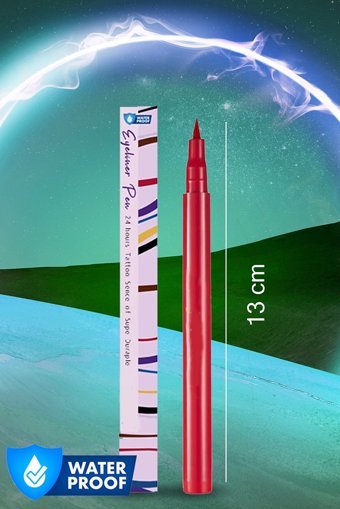 Dahaus Suya Dayanıklı Mat Kırmızı Likit Eyeliner