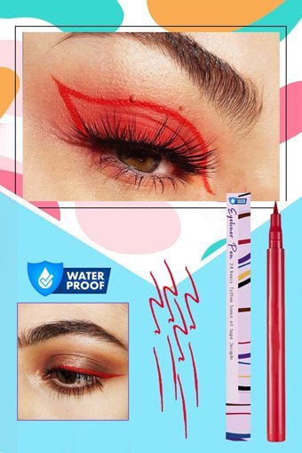 Dahaus Suya Dayanıklı Mat Kırmızı Likit Eyeliner