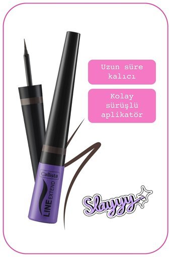 Callista Line Extend No:02 Mat Pastel Kahverengi Likit Eyeliner