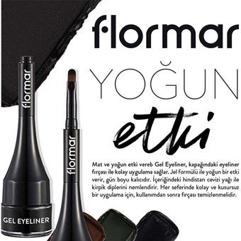Flormar Suya Dayanıklı Mat Pastel Mavi Jel Eyeliner