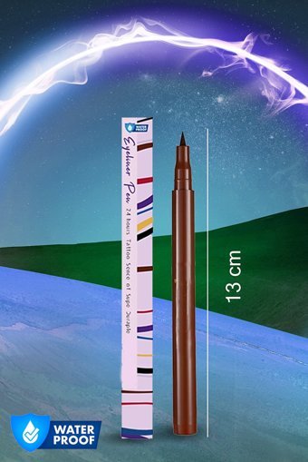 Dahaus Suya Dayanıklı Mat Pastel Kahverengi Likit Eyeliner