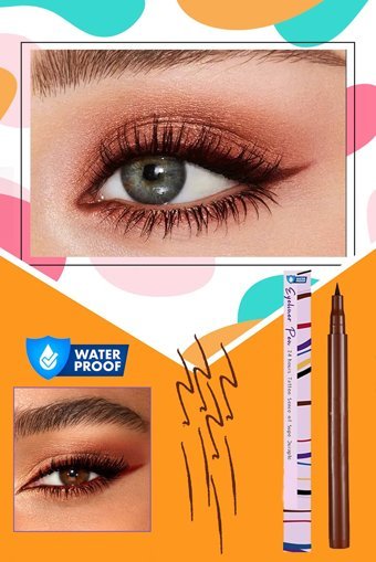 Dahaus Suya Dayanıklı Mat Pastel Kahverengi Likit Eyeliner