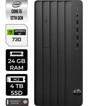 HP Pro Tower 290 G9 6D3A5EAP375 Harici GeForce GT 730 4 GB Intel Core i5 12500 24 GB Ram 4 TB SSD Tower Windows 11 Home Masaüstü Bilgisayar + PER4 BELLEK