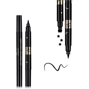 Hkt Çift Taraflı Suya Dayanıklı Mat Pastel Siyah Kalem Eyeliner