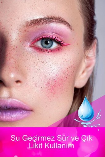 Dahaus Suya Dayanıklı Mat Pastel Pembe Likit Eyeliner