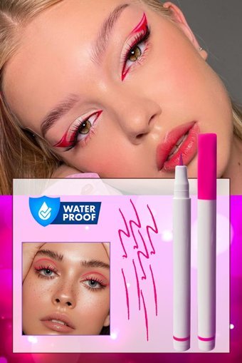 Dahaus Suya Dayanıklı Mat Pastel Pembe Likit Eyeliner