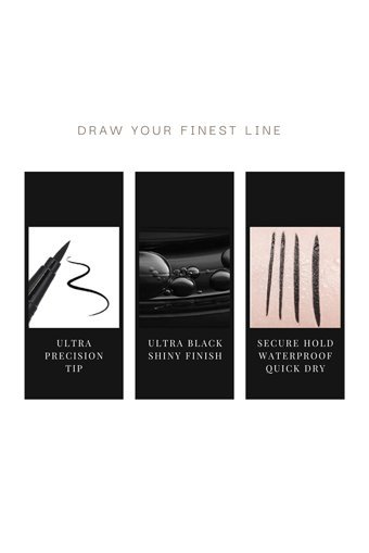 Eda Luxury Beauty No:01 Suya Dayanıklı Mat Pastel Siyah Likit Eyeliner
