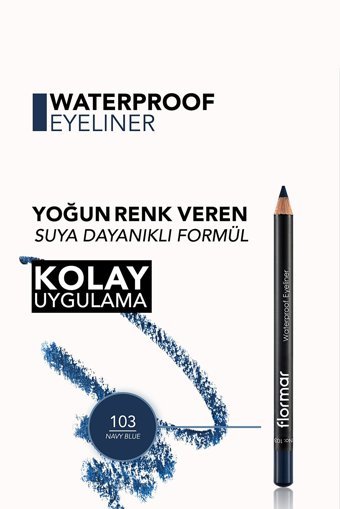 Flormar No:103 Mat Pastel Lacivert Kalem Eyeliner