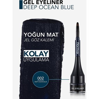 Flormar No:002 Suya Dayanıklı Mat Pastel Lacivert Jel Eyeliner