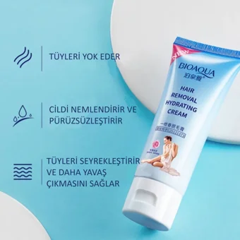 Bioaqua İpek Pürüzsüzlüğü Tüm Ciltler İçin Tüm Vücut Genital Bölge Kadın Tüy Dökücü Sprey 60 gr
