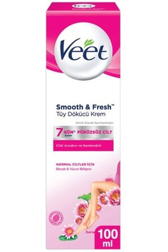 Veet Smooth & Fresh Normal Ciltler İçin Tüm Vücut Genital Bölge Kadın Tüy Dökücü Sprey 4x100 ml